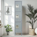 3-Door 66-Inch Metal Storage Locker with Lock for Home or Office