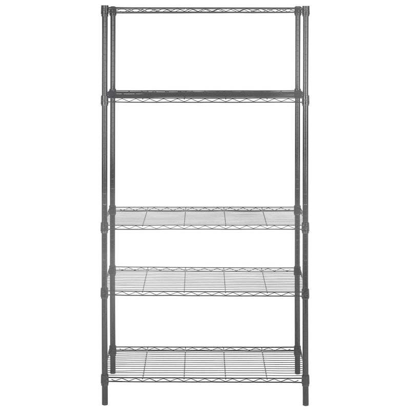 5-Tier Chrome Wire Adjustable Storage Rack 35.4 x 17.7 x 70.9 Inches
