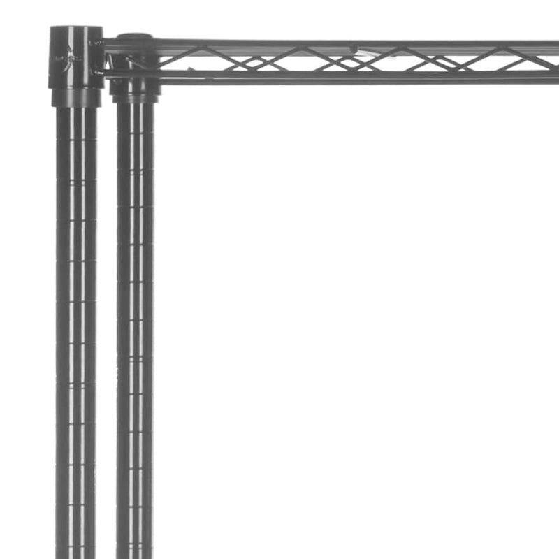 5-Tier Chrome Wire Adjustable Storage Rack 35.4 x 17.7 x 70.9 Inches