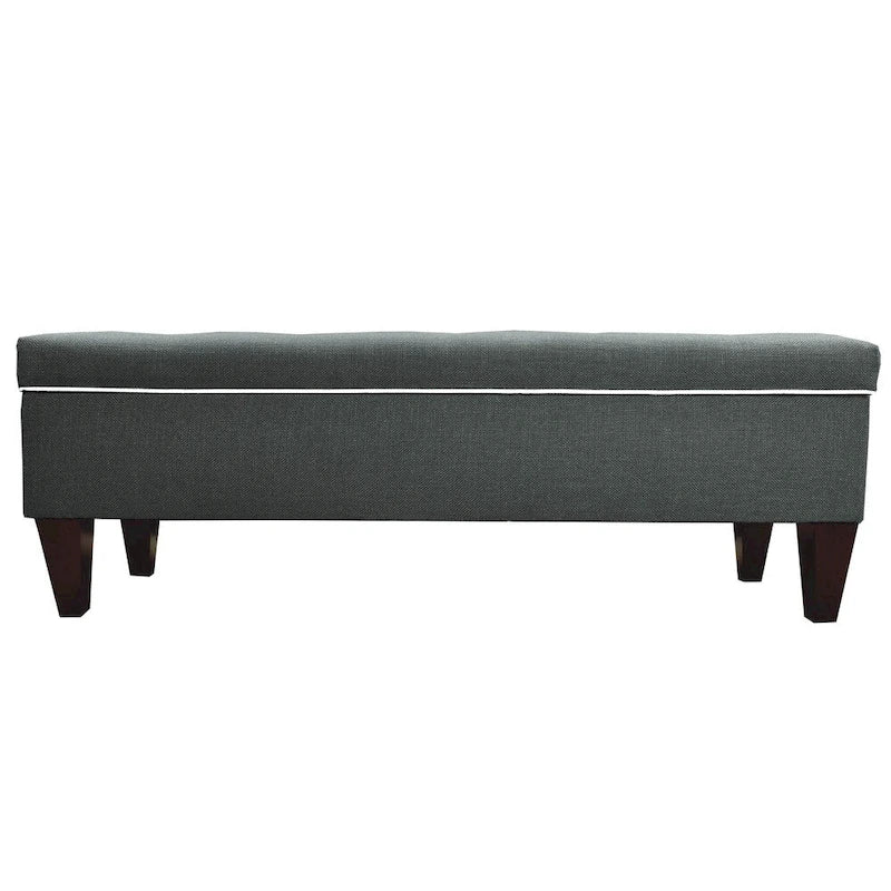 Diamond Tufted Upholstered Storage Bench Ottoman with Lift Top