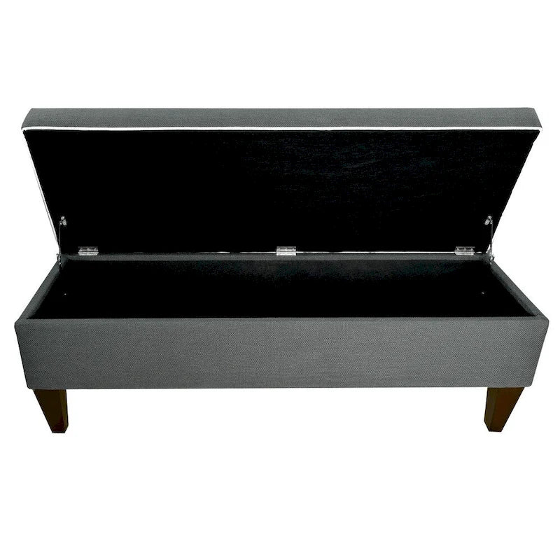 Diamond Tufted Upholstered Storage Bench Ottoman with Lift Top
