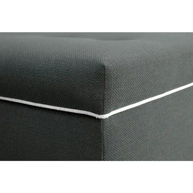 Diamond Tufted Upholstered Storage Bench Ottoman with Lift Top