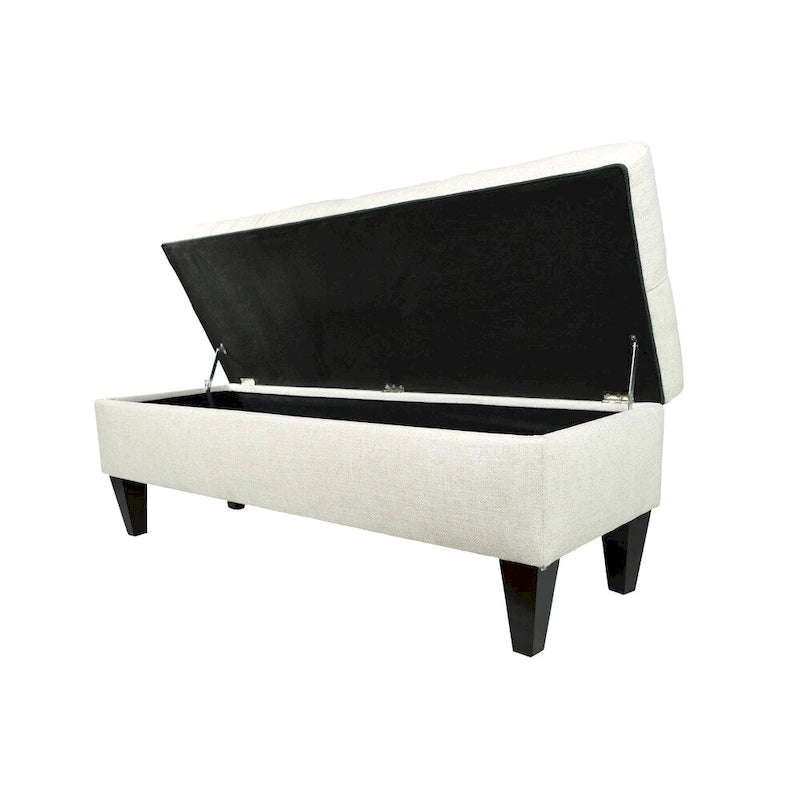 Diamond Tufted Upholstered Storage Bench Ottoman with Lift Top