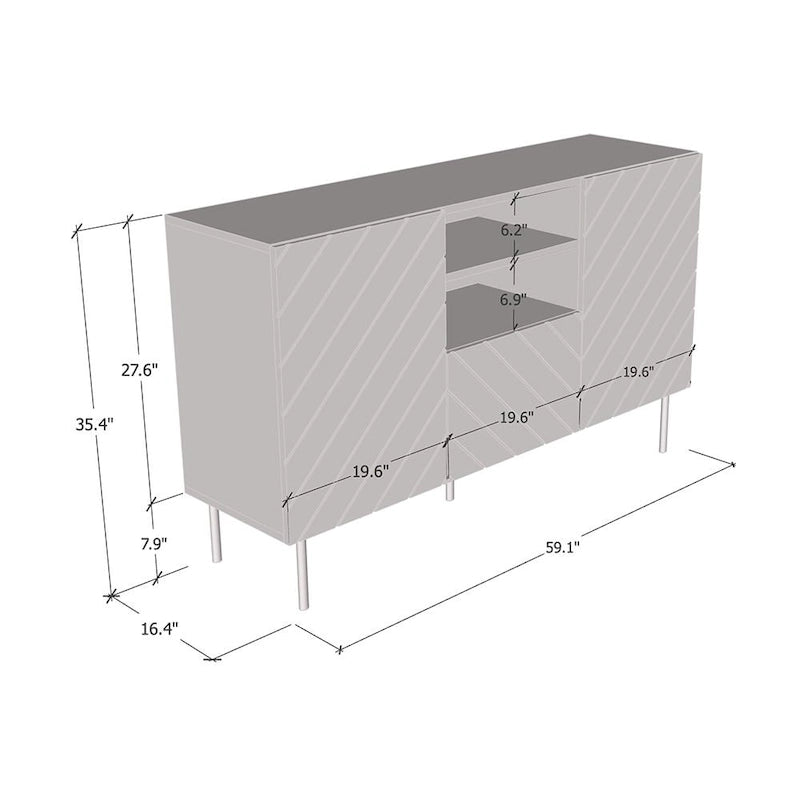 59-Inch Modern Sideboard Storage Buffet Cabinet