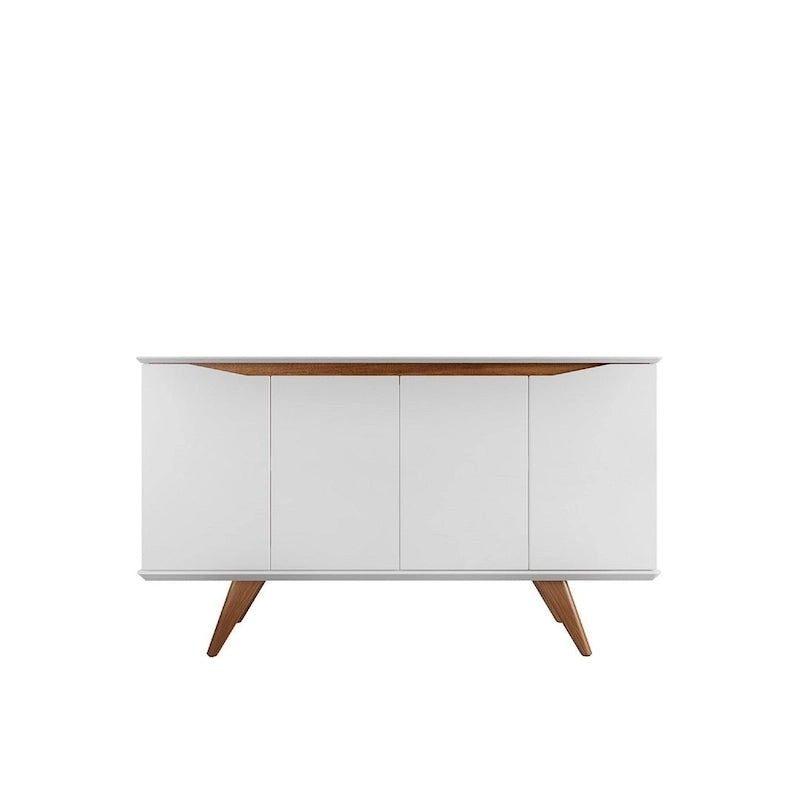 Mid-Century Modern Sideboard Buffet with 4 Shelves 53-Inch