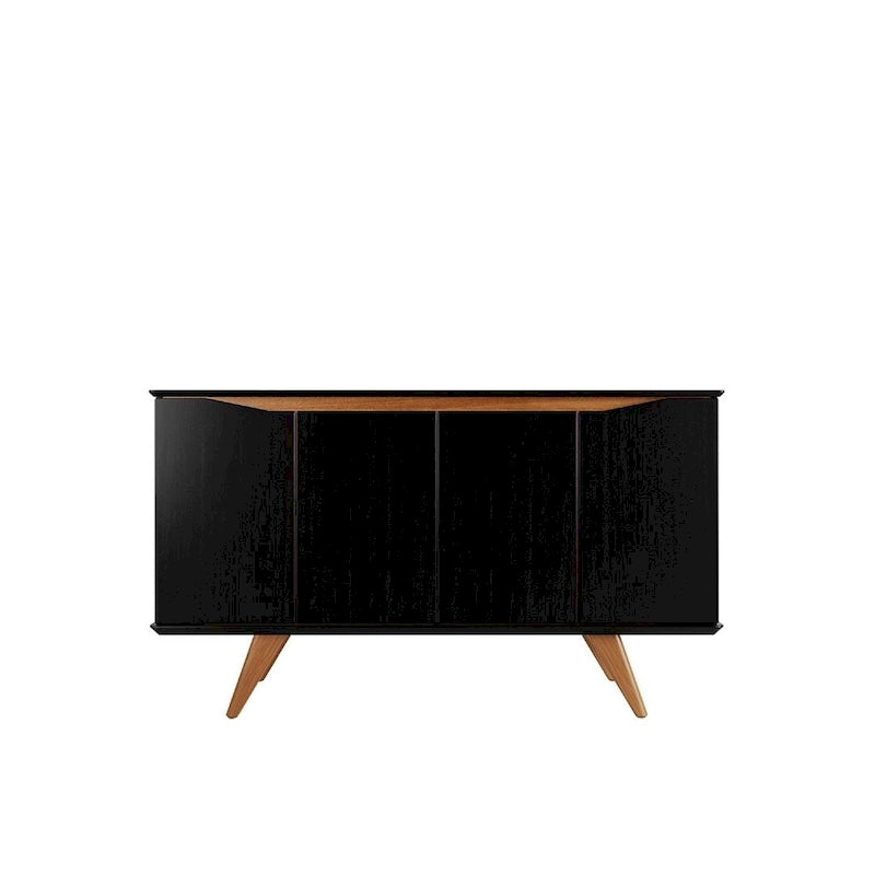 Mid-Century Modern Sideboard Buffet with 4 Shelves 53-Inch