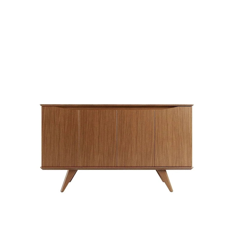Mid-Century Modern Sideboard Buffet with 4 Shelves 53-Inch