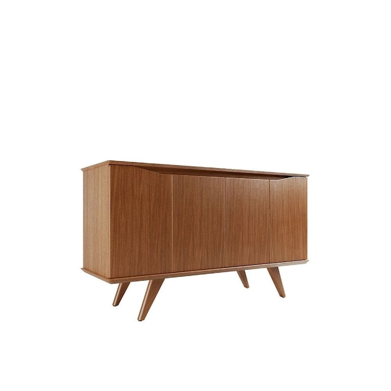 Mid-Century Modern Sideboard Buffet with 4 Shelves 53-Inch