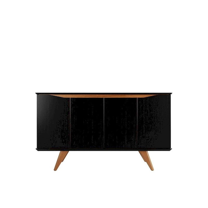 Mid-Century Modern Sideboard Buffet with 4 Shelves 53-Inch