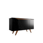 Mid-Century Modern Sideboard Buffet with 4 Shelves 53-Inch