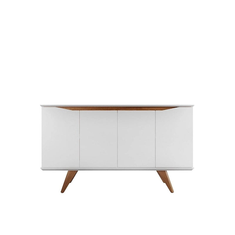 Mid-Century Modern Sideboard Buffet with 4 Shelves 53-Inch