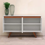 Mid-Century Modern Sideboard Buffet with 4 Shelves 53-Inch