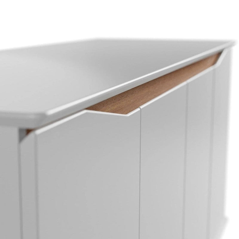 Mid-Century Modern Sideboard Buffet with 4 Shelves 53-Inch