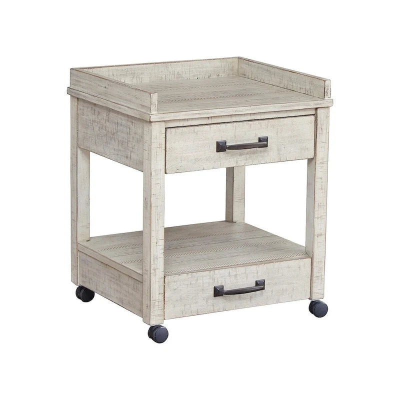 Vintage Wood Sideboard Buffet Cabinet with Open and Closed Storage