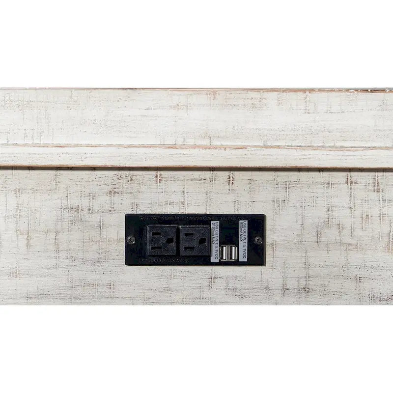 Vintage Wood Sideboard Buffet Cabinet with Open and Closed Storage