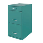 Metalen archiefkast met 3 lades, organizer, 18-Inch, diep teal