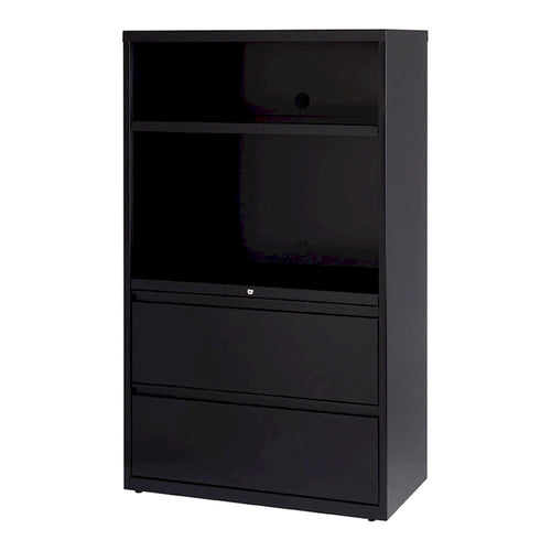 36-Inch Lateral File Cabinet with 2 Drawers and 2 Shelves