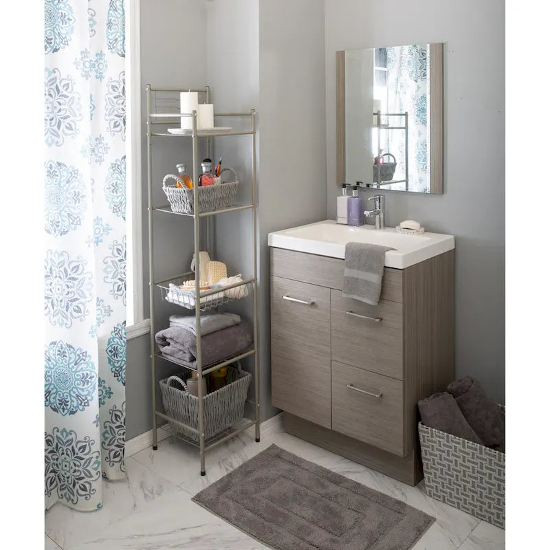 5-Tier Oil Rubbed Bronze Bathroom Storage Shelf 13x11.6x58.7