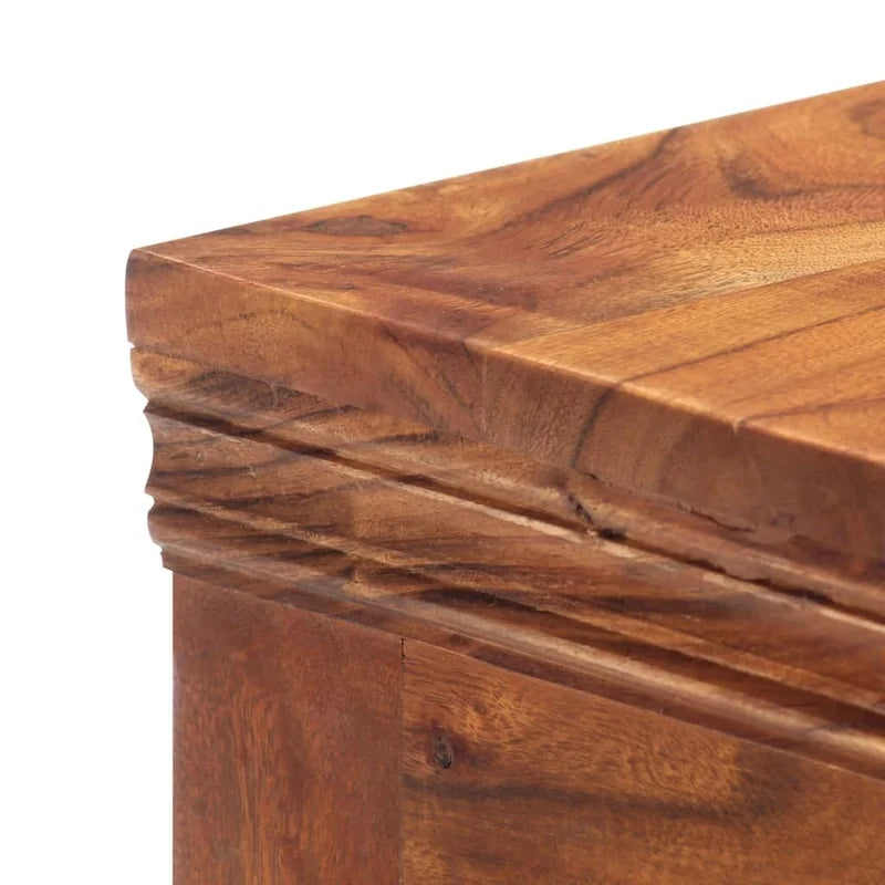 Solid Acacia Wood Sideboard with 3 Doors 24x12x30 Inches