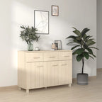 vidaXL Sideboard Bar Buffet Console Cabinet with Drawers HAMAR Solid Wood Pine - 44.5 x 15.7 x 31.5