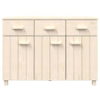 Buffet-Sideboard aus massivem Kiefernholz mit 3 Schubladen und Türen, 44.5 Inch