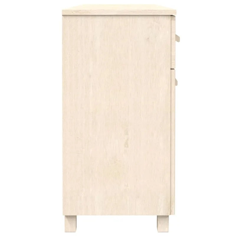 Solid Pine Wood Sideboard Buffet with 3 Drawers and Doors 44.5 Inch