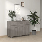Buffet-Sideboard aus massivem Kiefernholz mit 3 Schubladen und Türen, 44.5 Inch