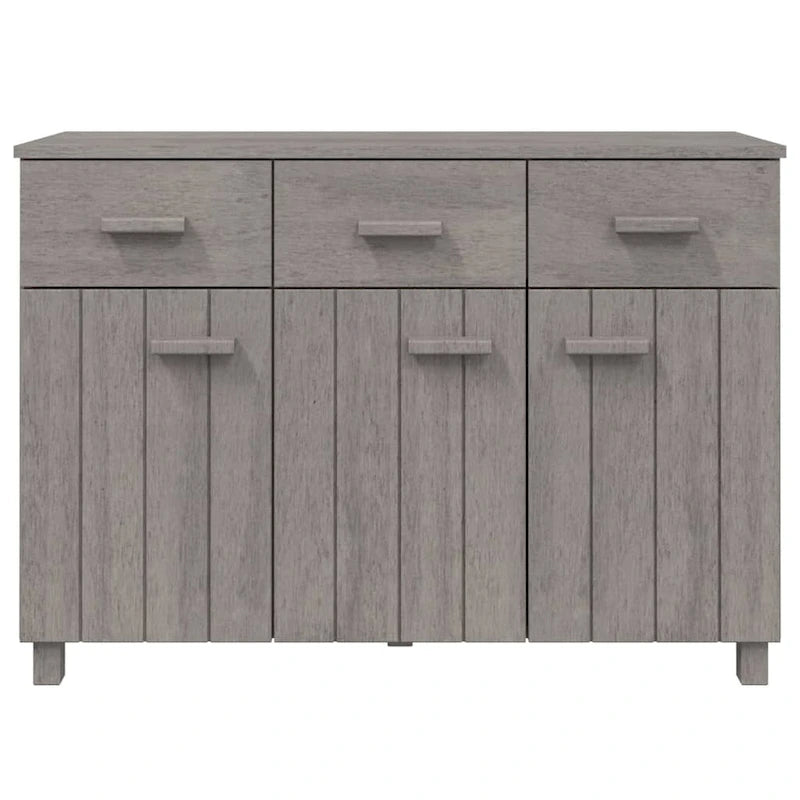 Solid Pine Wood Sideboard Buffet with 3 Drawers and Doors 44.5 Inch