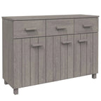 Buffet-Sideboard aus massivem Kiefernholz mit 3 Schubladen und Türen, 44.5 Inch