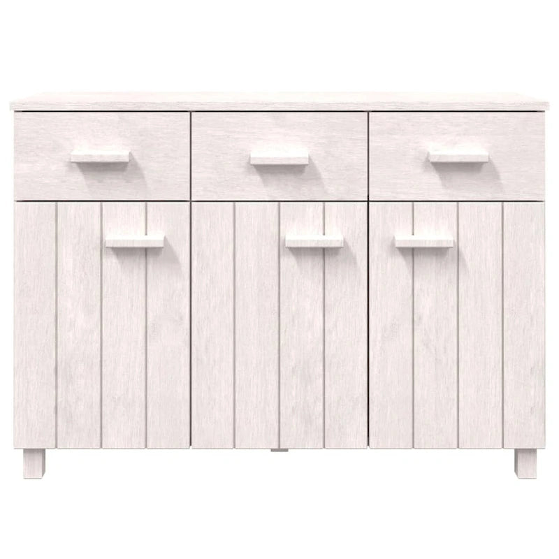 Solid Pine Wood Sideboard Buffet with 3 Drawers and Doors 44.5 Inch