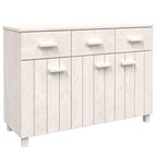 Buffet-Sideboard aus massivem Kiefernholz mit 3 Schubladen und Türen, 44.5 Inch