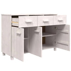 Buffet-Sideboard aus massivem Kiefernholz mit 3 Schubladen und Türen, 44.5 Inch