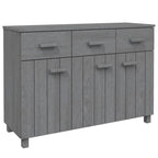 Buffet-Sideboard aus massivem Kiefernholz mit 3 Schubladen und Türen, 44.5 Inch