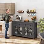 139,7 cm Bauernhaus-Anrichte mit Stauraum für eine Kaffeebar