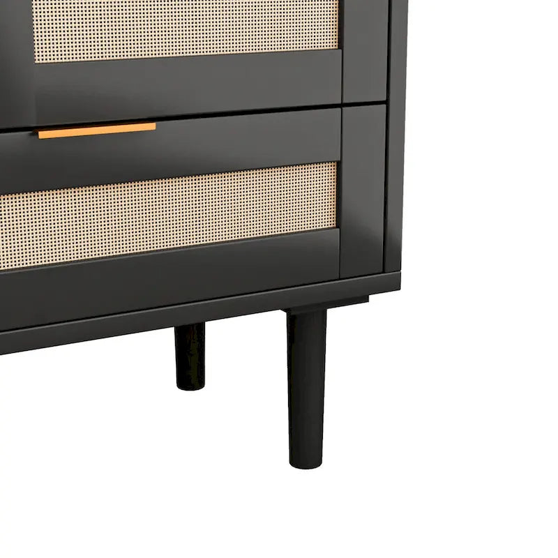 Sliding Barn Door Freestanding Storage Cabinet with Shelves