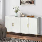 Houten tv-meubel met opbergkast en verstelbare planken