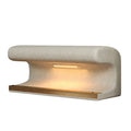 Leather Upholstered Entryway Bench Ottoman with LED Sensor Light