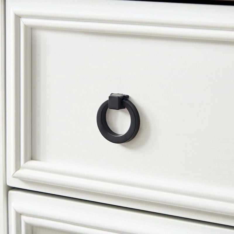 Modern 6-Drawer Tall Chest of Drawers with Easy-Pull Handles and Textured Borders
