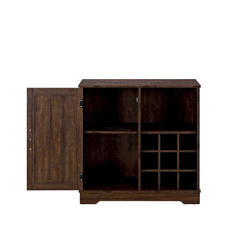 Farmhouse Buffet Sideboard Cabinet with Wine Rack and Storage