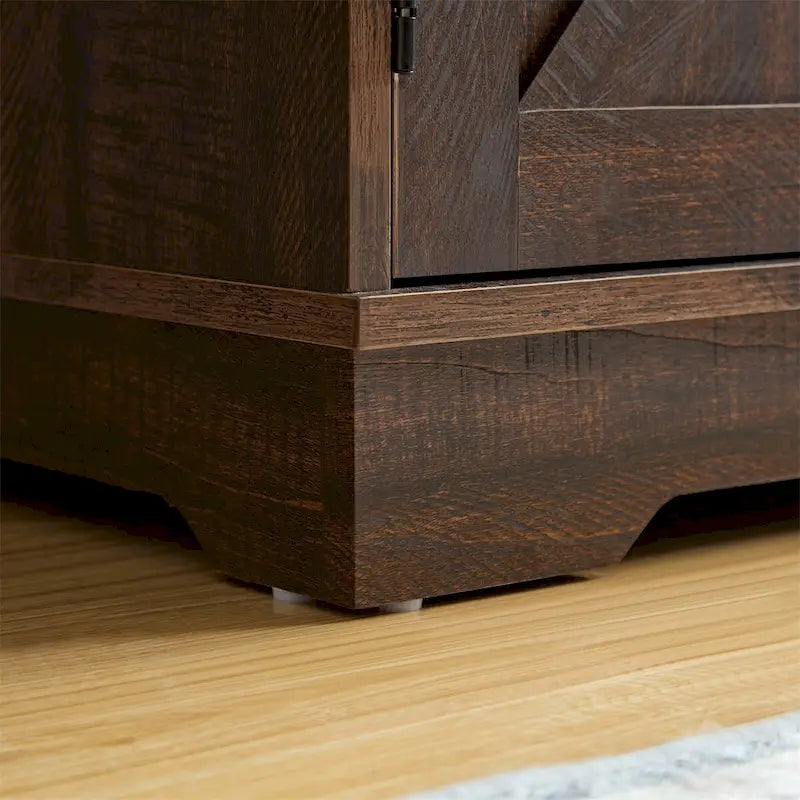Farmhouse Buffet Sideboard Cabinet with Wine Rack and Storage