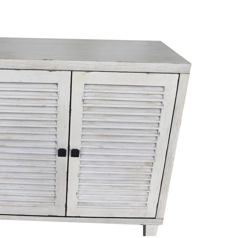 4 Shutter Door Wooden Accent Cabinet Sideboard Buffet