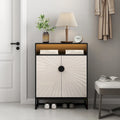 12-Pair Shoe Storage Cabinet with Adjustable Shelves