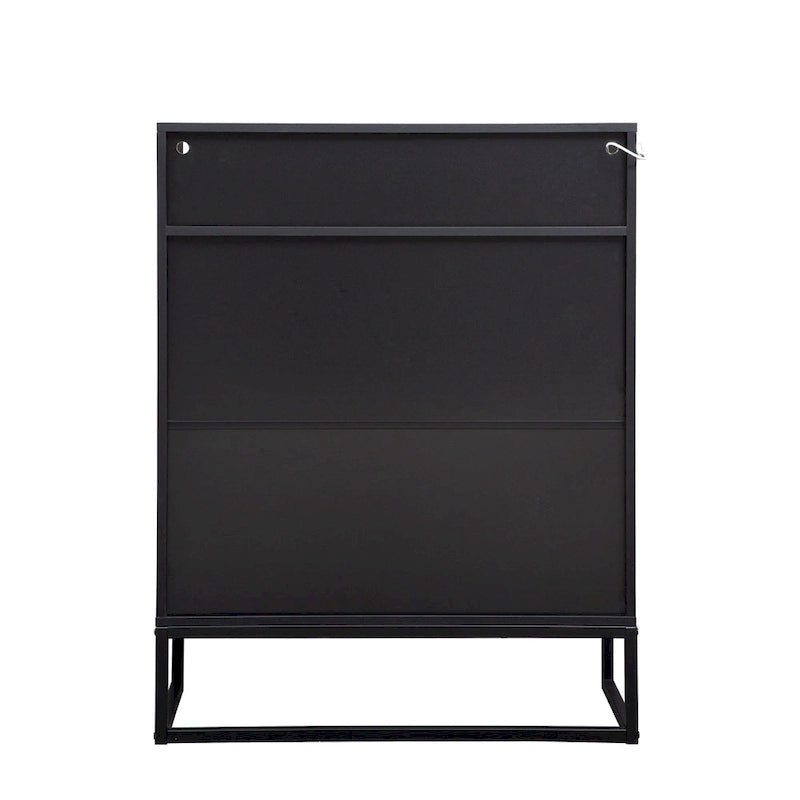 12-Pair Shoe Storage Cabinet with Adjustable Shelves