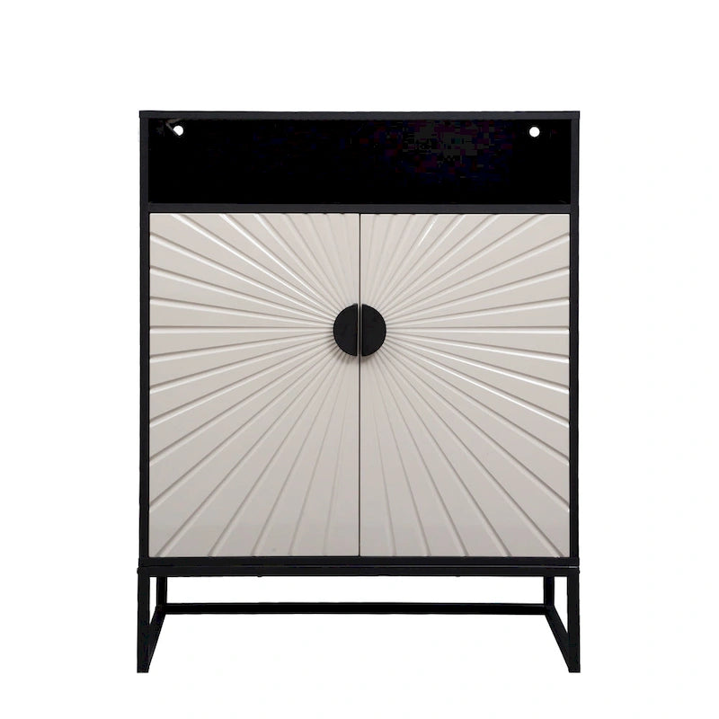 12-Pair Shoe Storage Cabinet with Adjustable Shelves