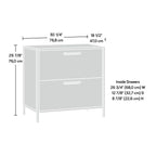 2-Drawer Retro Industrial Lateral File Cabinet with Metal Frame