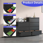 4-Drawer Metal Lateral File Cabinet for Home and Office