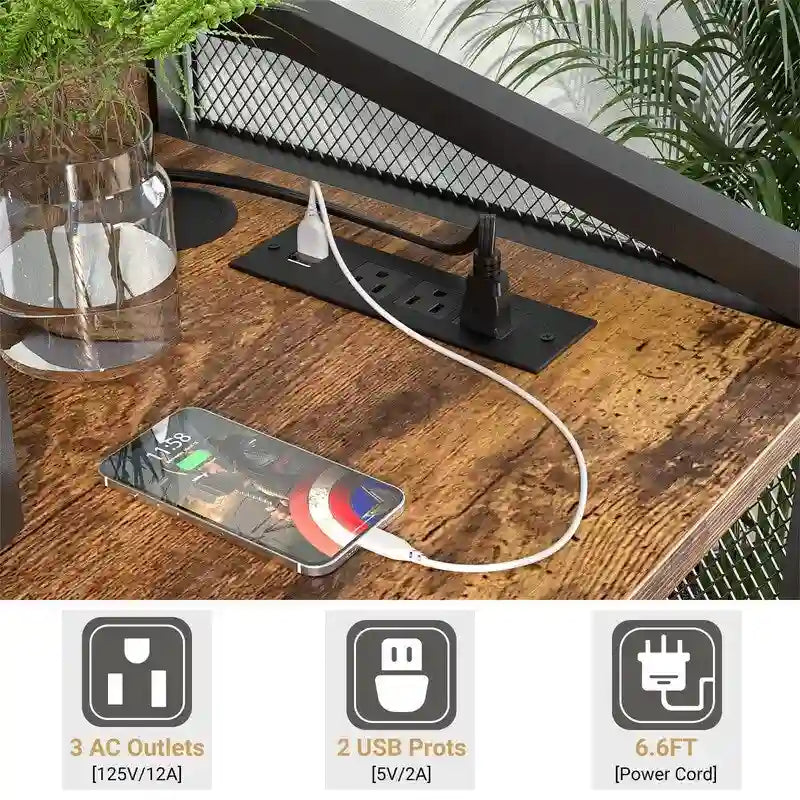 4-Tier Metal Printer Stand with Storage Shelves for Home Office