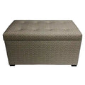 Transitional Upholstered Living Room Storage Bench with Interior Space
