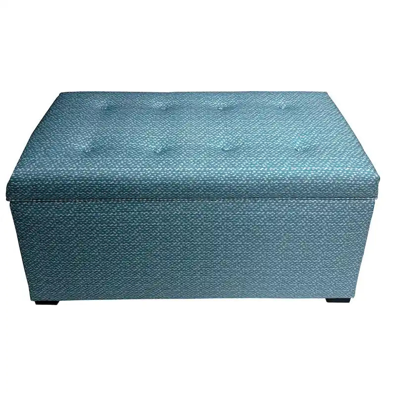 Transitional Upholstered Living Room Storage Bench with Interior Space