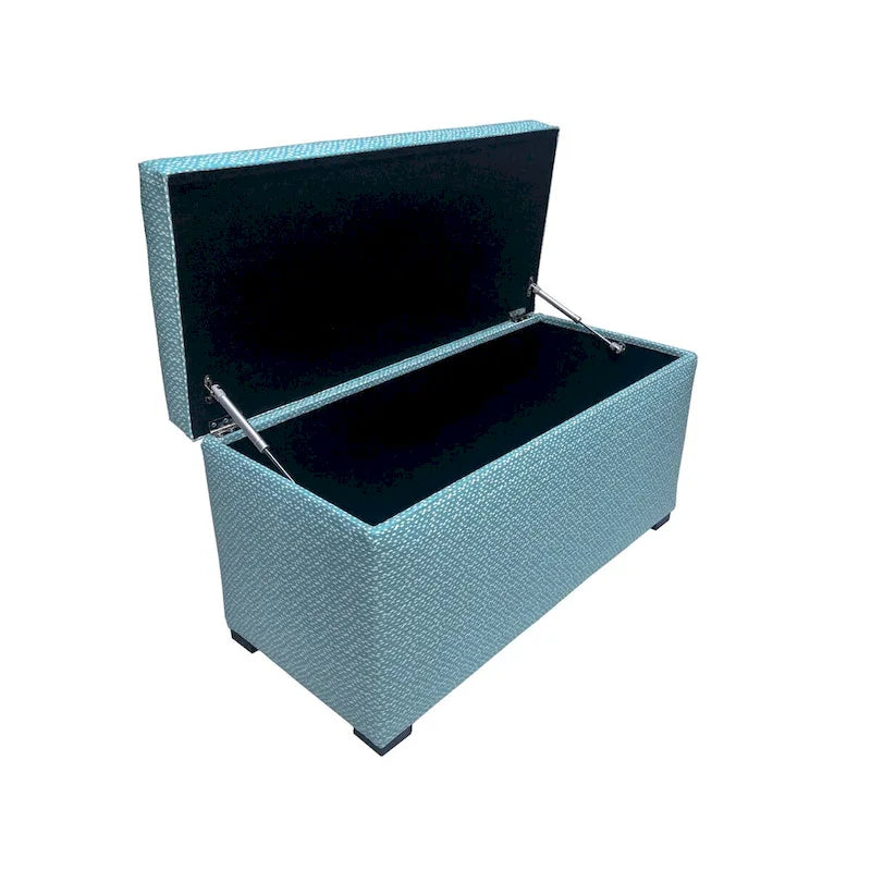 Transitional Upholstered Living Room Storage Bench with Interior Space